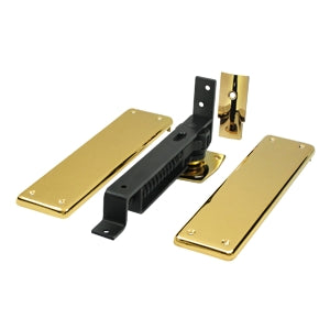 Deltana Solid Brass Spring Hinge, Double Action with Solid Brass Cover Plates