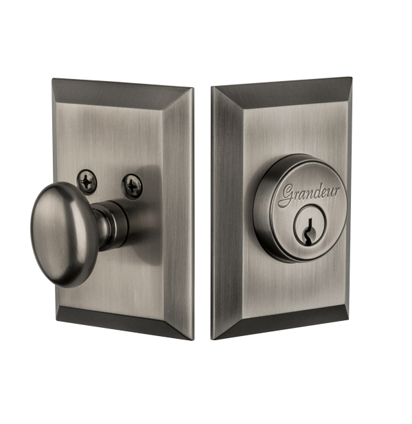 Grandeur FIfth Avenue Deadbolt in Antique Pewter