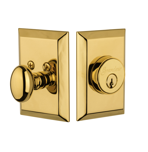 Granduer Fifth Avenue Deadbolt in Lifetime Brass