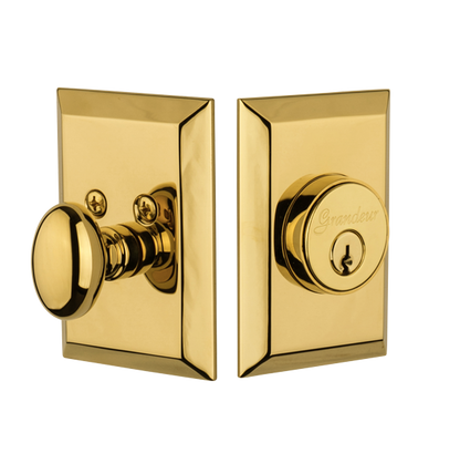 Granduer Fifth Avenue Deadbolt in Lifetime Brass