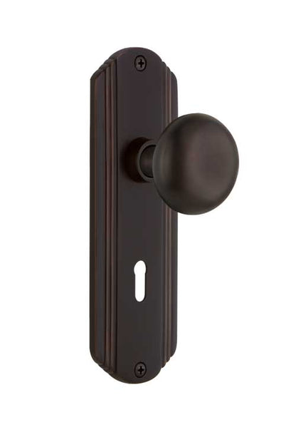 Nostalgic Warehouse Deco Plate with New York Knob - Mortise Lock