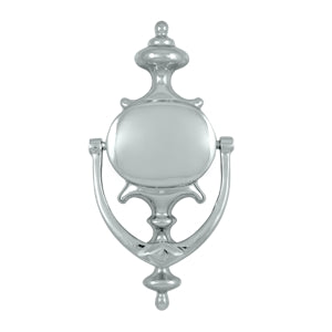 Deltana Solid Brass Imperial Door Knocker - Polished Chrome