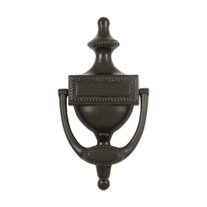 Deltana Solid Brass Victorian Rope Door Knocker - Oil Rubbed Bronze