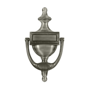 Deltana Solid Brass Victorian Rope Door Knocker - Antique Nickel