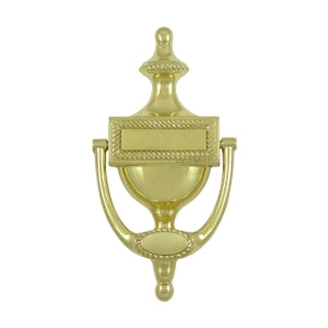 Deltana Solid Brass Victorian Rope Door Knocker - Polished Brass