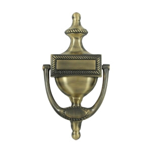 Deltana Solid Brass Victorian Rope Door Knocker - Antique Brass
