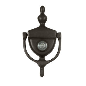 Deltana Solid Brass Door Knocker-Viewer - Oil Rubbed Bronze