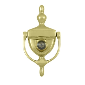 Deltana Solid Brass Door Knocker-Viewer - Polished Brass