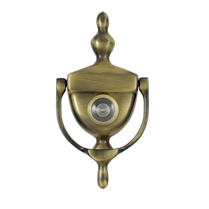 Deltana Solid Brass Door Knocker-Viewer - Antique Brass