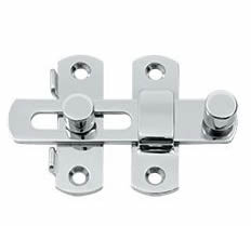 Deltana Solid Brass Drop Latch - Polished Chrome