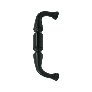 Deltana Solid Brass 6 Inch Door Pull - Flat Black