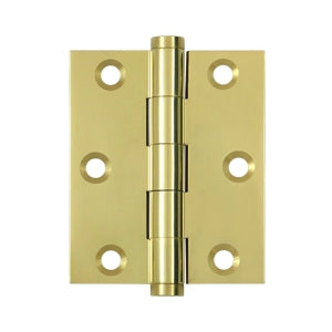 Deltana 3 x 2.5 Inch Screen Door Hinge - Polished Brass