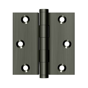Deltana 3 x 3 Inch  Door Hinge - Antique Nickel