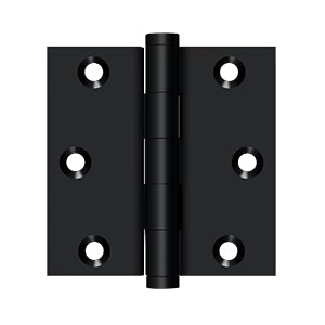 Deltana 3 x 3 Inch  Door Hinge - Flat Black