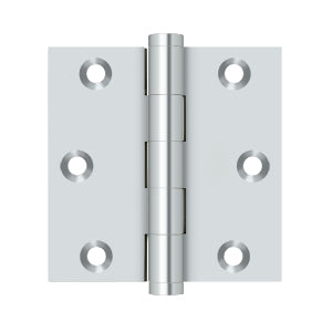 Deltana 3 x 3 Inch  Door Hinge - Polished Chrome