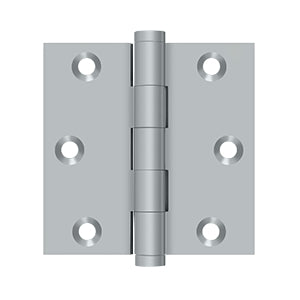Deltana 3 x 3 Inch  Door Hinge - Brushed Chrome