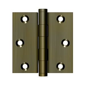 Deltana 3 x 3 Inch  Door Hinge - Antique Brass