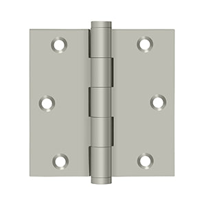 Deltana 3 1/2 x 3 1/2 Inch  Door Hinge - Brushed Nickel