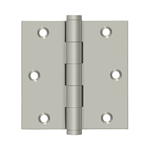 Deltana 3 1/2 x 3 1/2 Inch  Door Hinge - Brushed Nickel