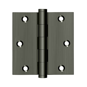 Deltana 3 1/2 x 3 1/2 Inch  Door Hinge - Antique Nickel