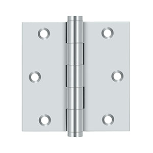 Deltana 3 1/2 x 3 1/2 Inch  Door Hinge - Polished Chrome