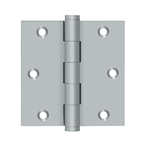 Deltana 3 1/2 x 3 1/2 Inch  Door Hinge - Brushed Chrome