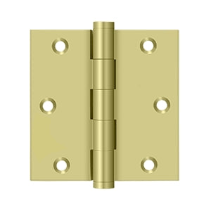Deltana 3 1/2 x 3 1/2 Inch  Door Hinge - Polished Brass