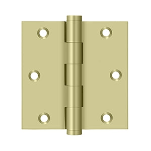 Deltana 3 1/2 x 3 1/2 Inch  Door Hinge - Unlacquered Brass