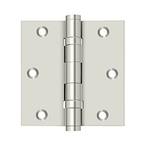 Deltana 3 1/2 x 3 1/2 Inch  Door Hinge - Polished Nickel