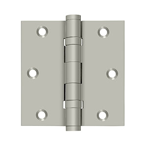 Deltana 3 1/2 x 3 1/2 Inch  Door Hinge - Brushed Nickel