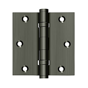 Deltana 3 1/2 x 3 1/2 Inch  Door Hinge - Antique Nickel