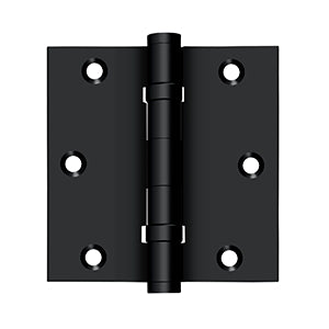Deltana 3 1/2 x 3 1/2 Inch  Door Hinge - Flat Black