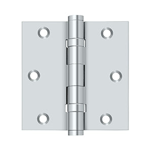 Deltana 3 1/2 x 3 1/2 Inch  Door Hinge - Polished Chrome
