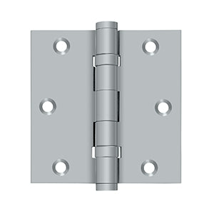 Deltana 3 1/2 x 3 1/2 Inch  Door Hinge - Brushed Chrome