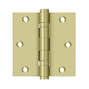 Deltana 3 1/2 x 3 1/2 Inch  Door Hinge - Unlacquered Brass