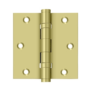 Deltana 3 1/2 x 3 1/2 Inch  Door Hinge - Polished Brass