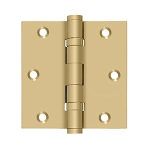 Deltana 3 1/2 x 3 1/2 Inch  Door Hinge - Brushed Brass