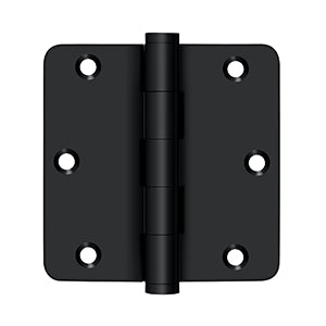 Deltana 3 1/2 x 3 1/2 Inch  Door Hinge - Flat Black