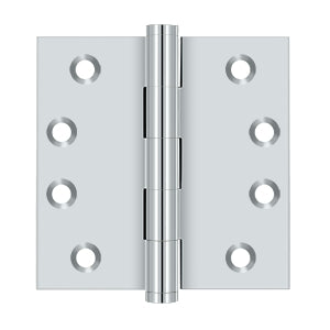 Deltana 4 x 4 Inch  Door Hinge - Polished Chrome