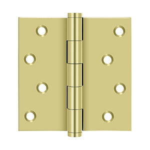 Deltana 4 x 4 Inch  Door Hinge - Polished Brass