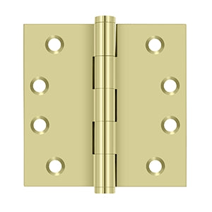 Deltana 4 x 4 Inch  Door Hinge -  Unlacquered Brass