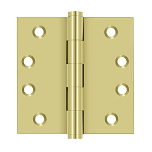 Deltana 4 x 4 Inch  Door Hinge - Polished Brass