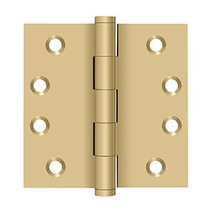 Deltana 4 x 4 Inch  Door Hinge - Brushed Brass