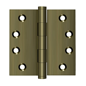 Deltana 4 x 4 Inch  Door Hinge - Antique Brass
