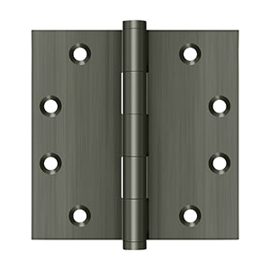 Deltana 4 1/2 x 4 1/2 Inch  Door Hinge - Antique Nickel