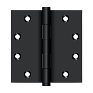 Deltana 4 1/2 x 4 1/2 Inch  Door Hinge - Flat Black