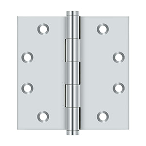 Deltana 4 1/2 x 4 1/2 Inch  Door Hinge - Polished Chrome