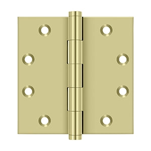 Deltana 4 1/2 x 4 1/2 Inch  Door Hinge - Unlacquered Brass