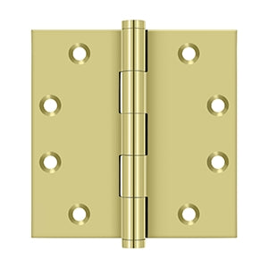 Deltana 4 1/2 x 4 1/2 Inch  Door Hinge - Polished Brass