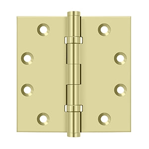 Deltana 4 1/2 x 4 1/2 Inch  Door Hinge - Unlacquered Brass
